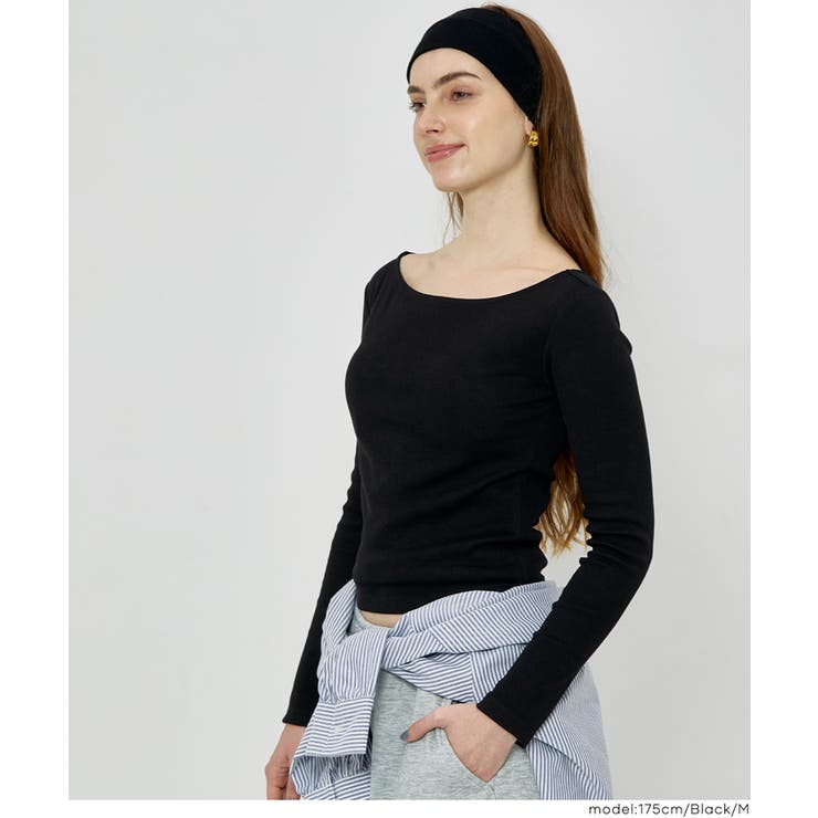 ボートネックリブTシャツ | coca | 詳細画像9 