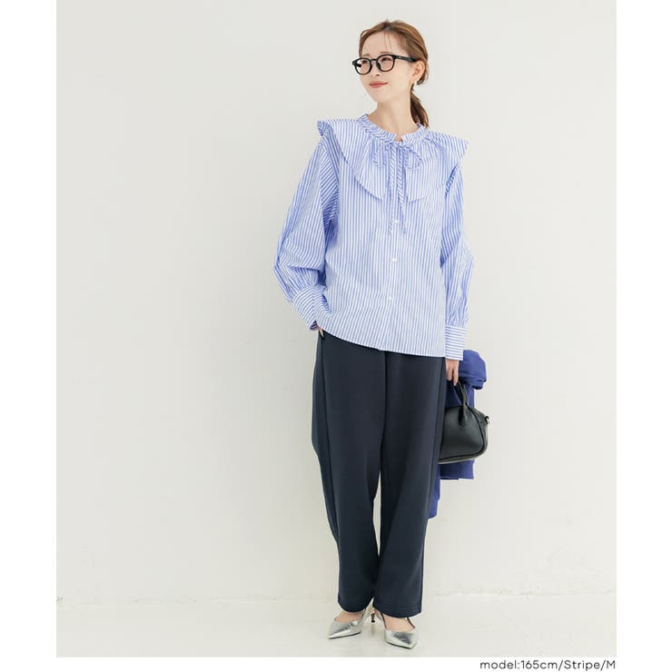 襟フリルオーバーサイズシャツ | coca | 詳細画像13 