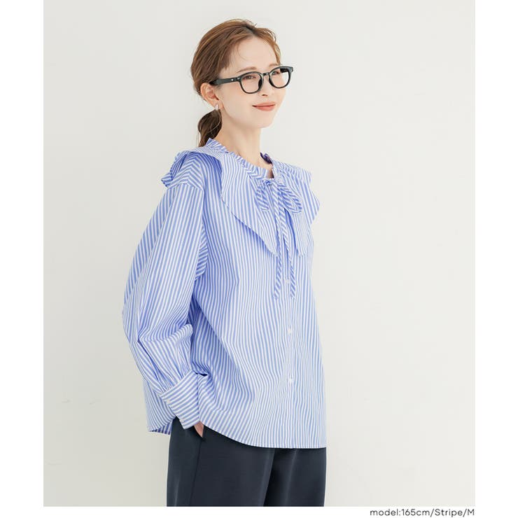 襟フリルオーバーサイズシャツ | coca | 詳細画像14 