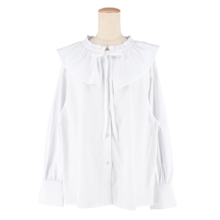 襟フリルオーバーサイズシャツ | coca | 詳細画像2 