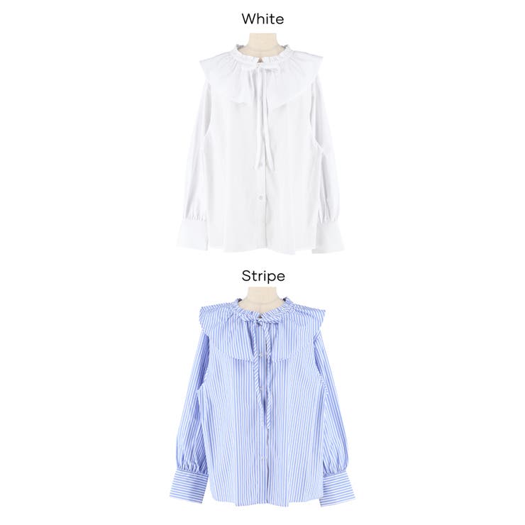 襟フリルオーバーサイズシャツ | coca | 詳細画像21 