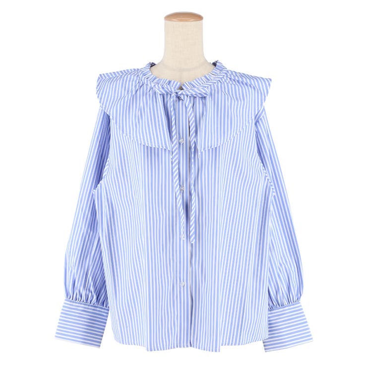 襟フリルオーバーサイズシャツ | coca | 詳細画像3 