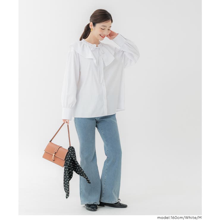 襟フリルオーバーサイズシャツ | coca | 詳細画像7 
