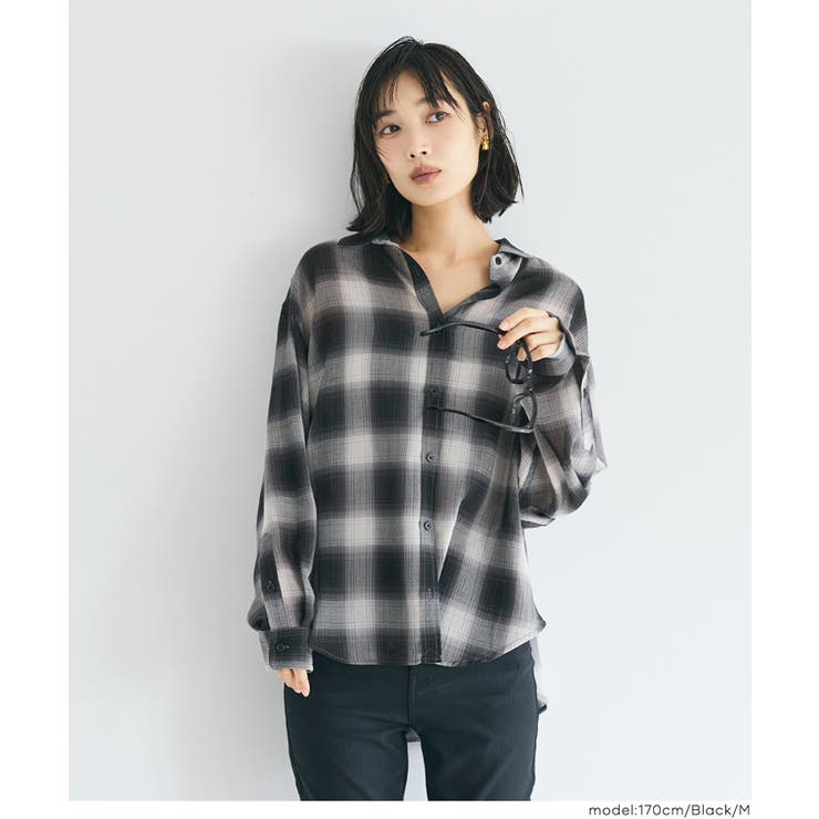シアーチェックシャツ | coca | 詳細画像9 