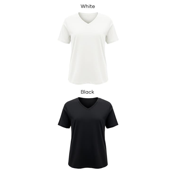 すっきりVネックで上品な抜け感を叶える スムーストップス〈４サイズ展開〉 | coca | 詳細画像22 