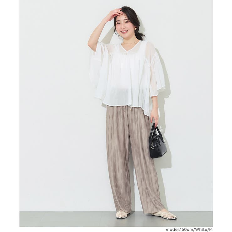 シアー袖フレアブラウス | coca | 詳細画像11 