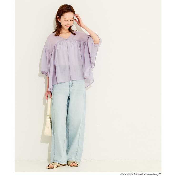 シアー袖フレアブラウス | coca | 詳細画像16 