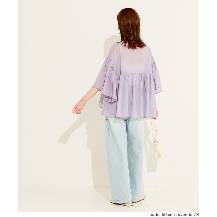 シアー袖フレアブラウス | coca | 詳細画像17 