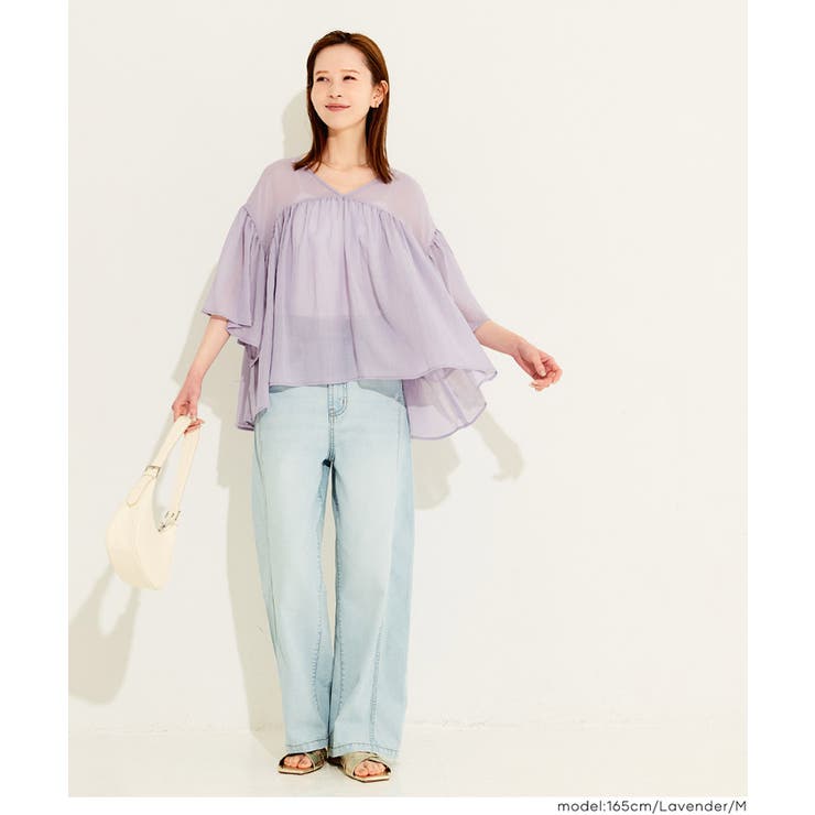 シアー袖フレアブラウス | coca | 詳細画像20 