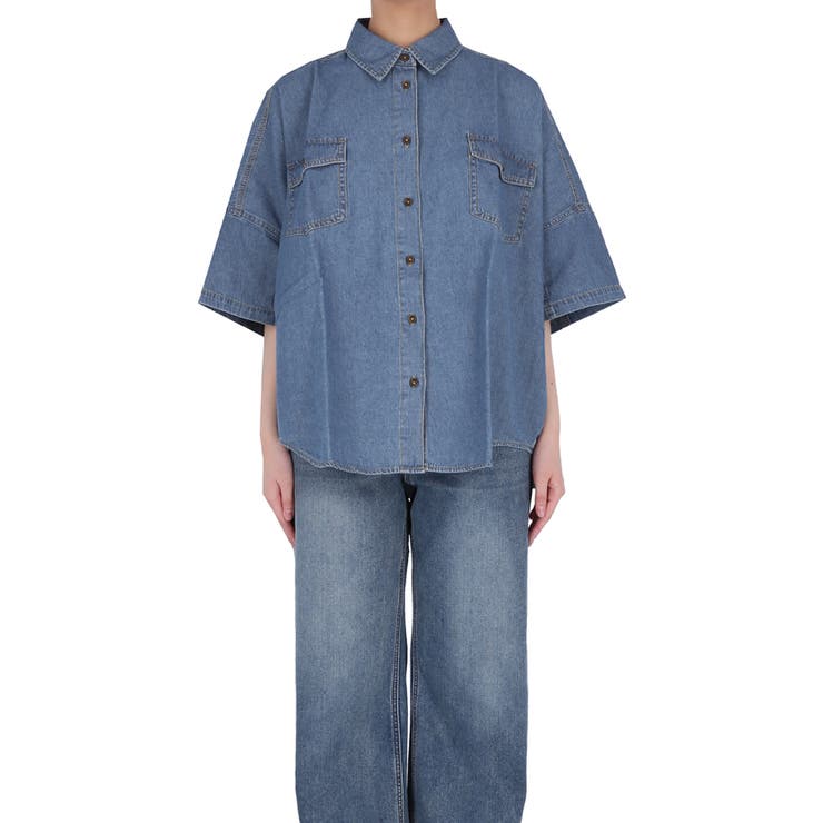 デニムビック半袖シャツ | coca | 詳細画像4 