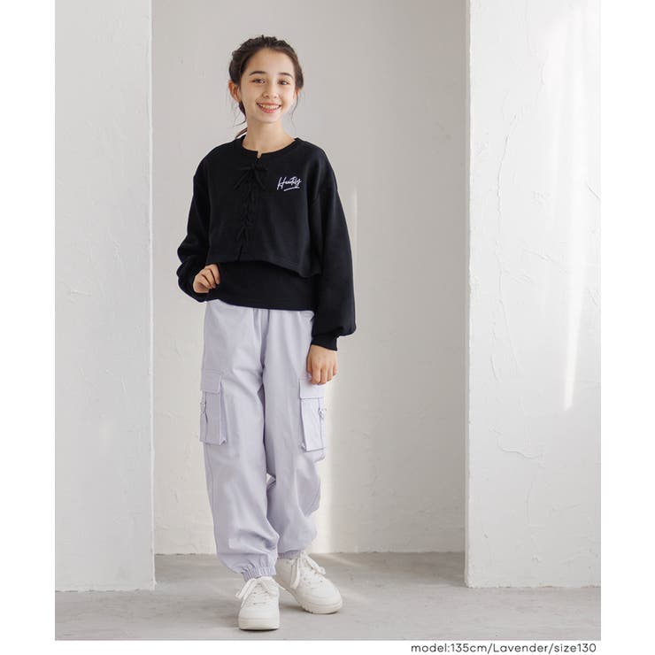 【DAILY WARM】 裏微起毛ハートカーゴパンツ | coca | 詳細画像2 