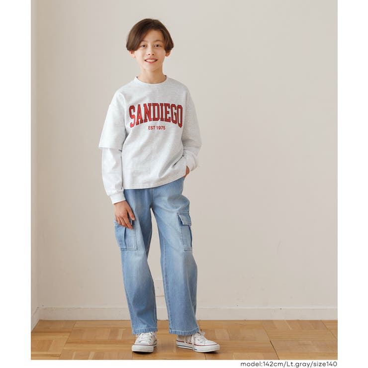 長袖レイヤードTシャツ キッズ | coca | 詳細画像2 