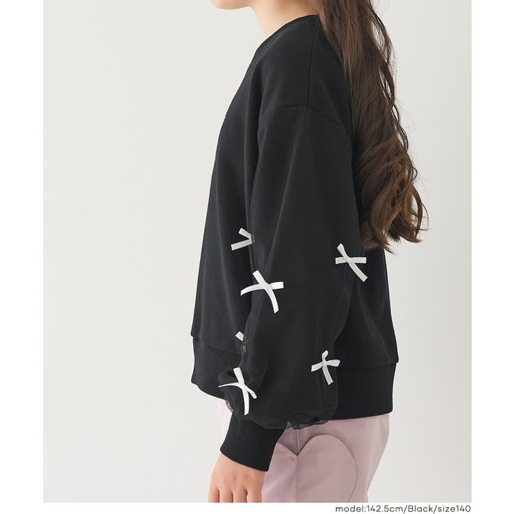 袖チュールリボンスウェットトップス | coca | 詳細画像11 