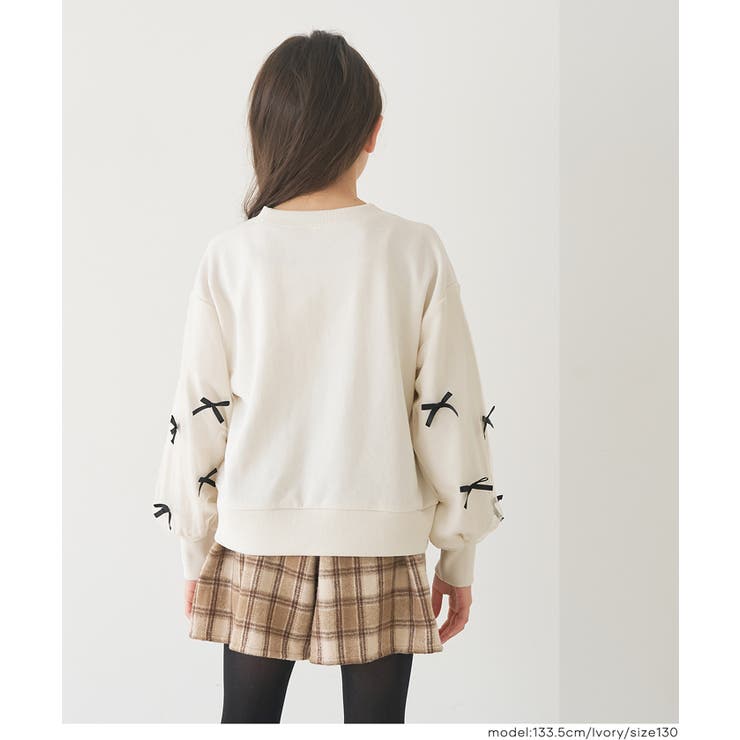 袖チュールリボンスウェットトップス | coca | 詳細画像4 