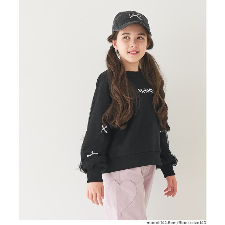 袖チュールリボンスウェットトップス | coca | 詳細画像9 