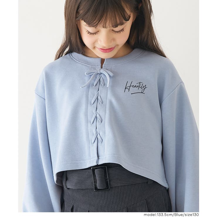 ［Blue］ | レースアップトップス＆タンクトップ 2点セット | coca