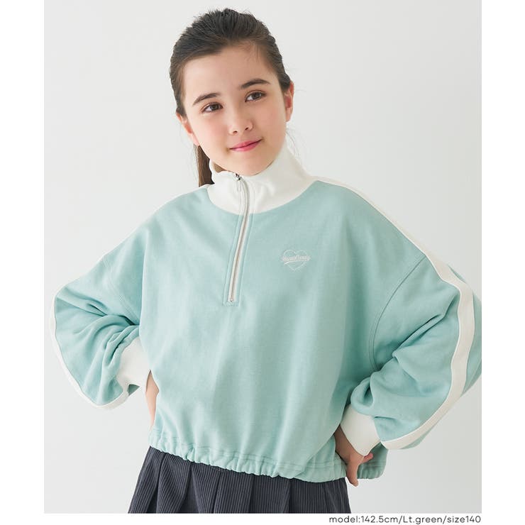 ［Lt.green］ | ハーフジップライントップス | coca