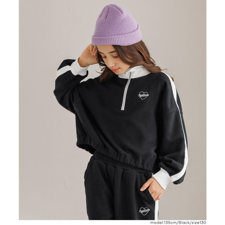 ［Black］ | ハーフジップライントップス | coca