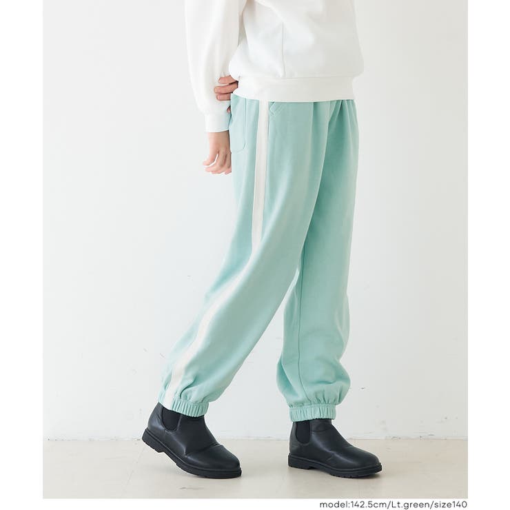 ［Lt.green］ | サイドラインパンツ | coca