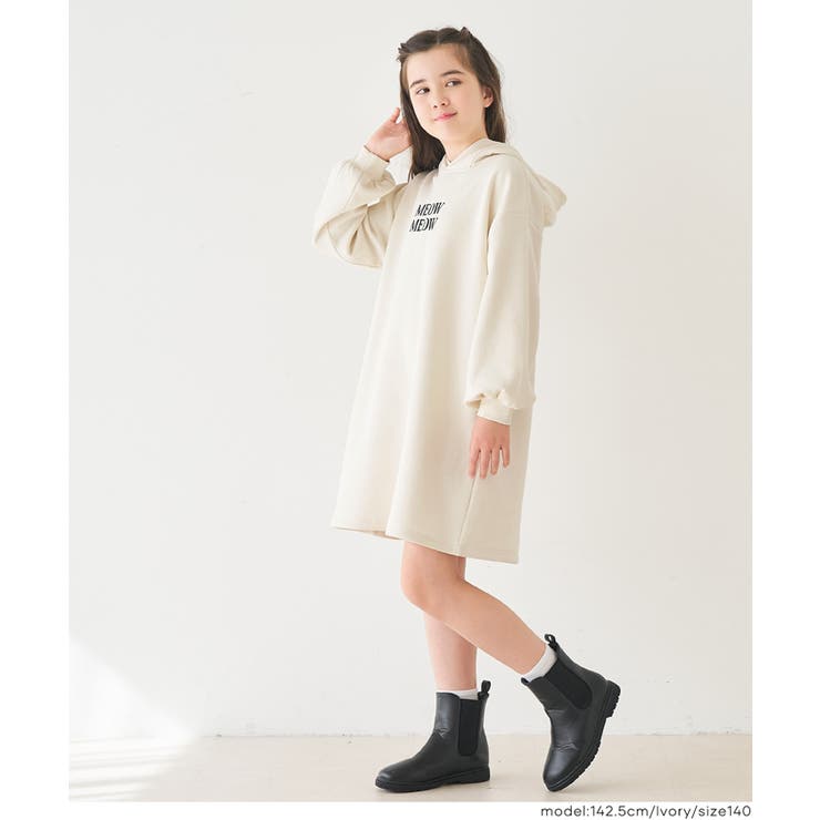 【DAILY WARM】裏起毛ネコ耳ワンピース | coca | 詳細画像4 