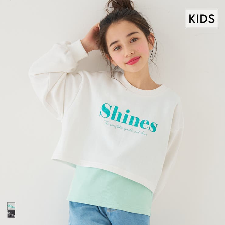 ラメプリントトップス＆タンクトップ 2点セット | coca | 詳細画像1 