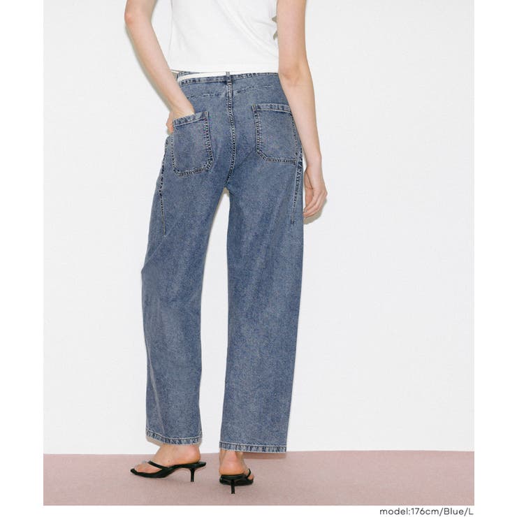 【SUMMER DENIM】薄くて軽い！夏も快適なサマーデニム紐付きワイドパンツ | coca | 詳細画像8 