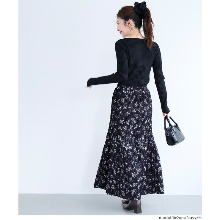 花柄プリーツロングスカート | coca | 詳細画像11 