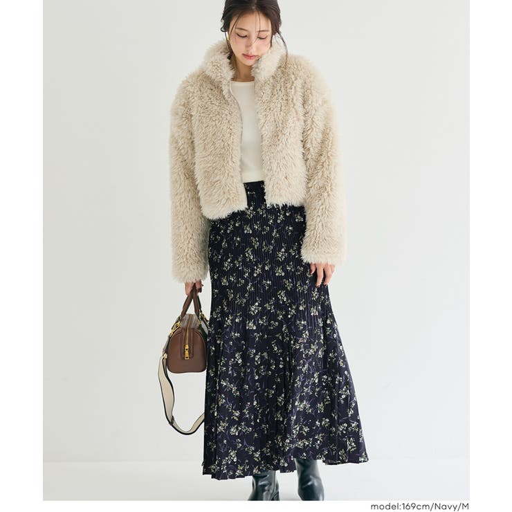 花柄プリーツロングスカート | coca | 詳細画像13 