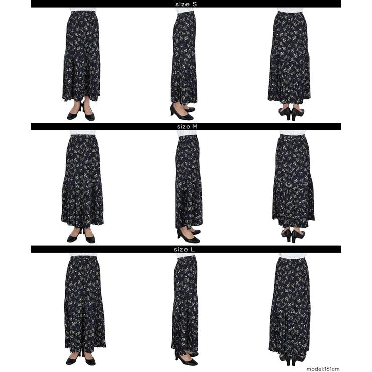 花柄プリーツロングスカート | coca | 詳細画像15 