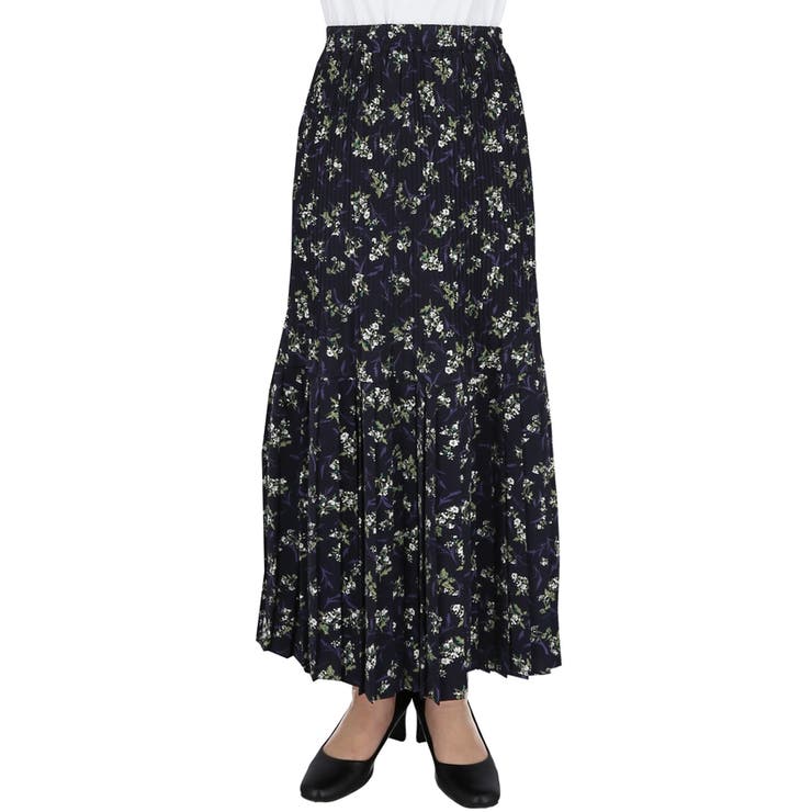 花柄プリーツロングスカート | coca | 詳細画像3 