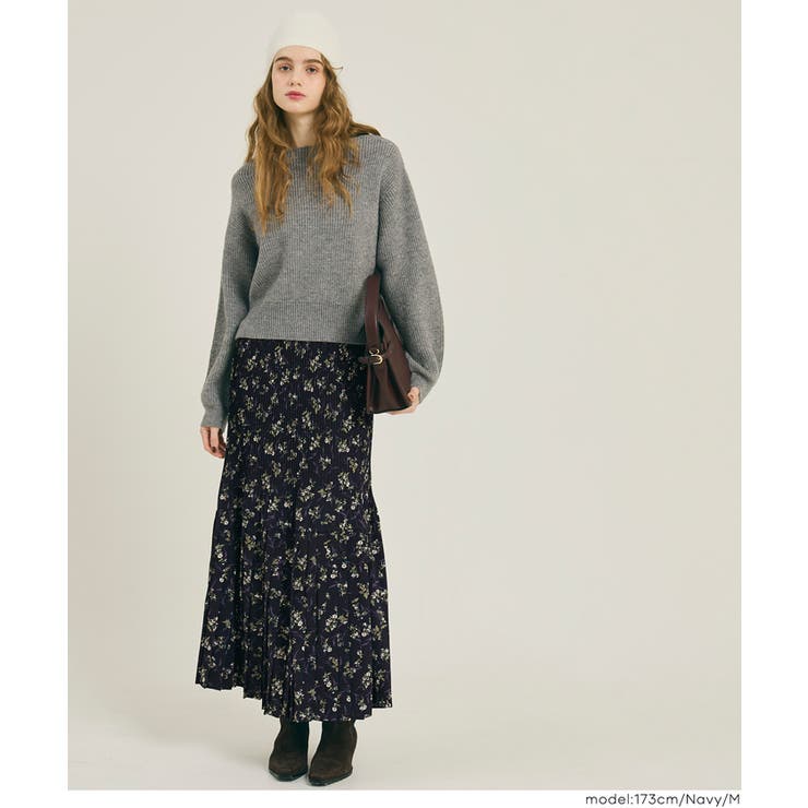 花柄プリーツロングスカート | coca | 詳細画像6 