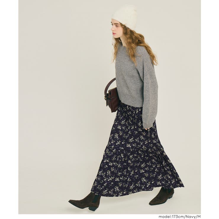 花柄プリーツロングスカート | coca | 詳細画像7 