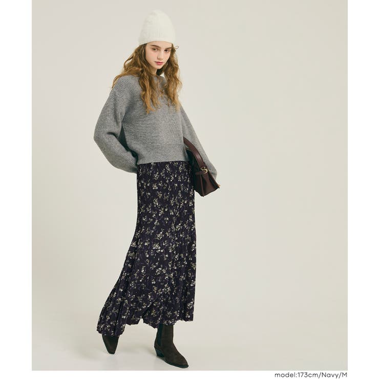 花柄プリーツロングスカート | coca | 詳細画像8 