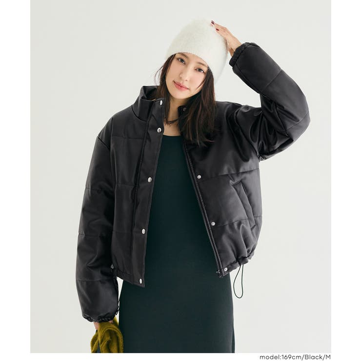 フェイクレザー中綿ジャケット | coca | 詳細画像4 