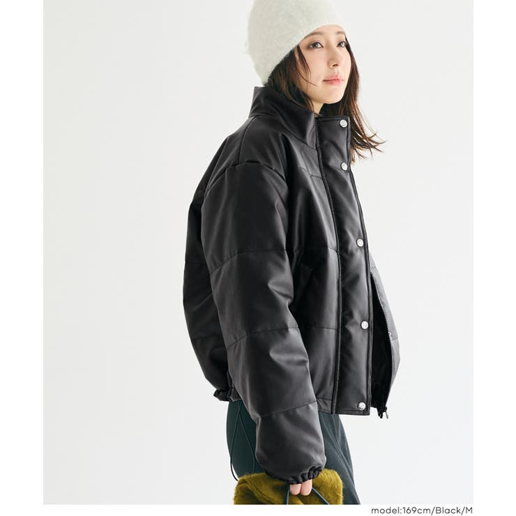 フェイクレザー中綿ジャケット | coca | 詳細画像5 
