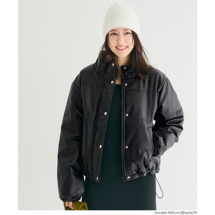 フェイクレザー中綿ジャケット | coca | 詳細画像7 