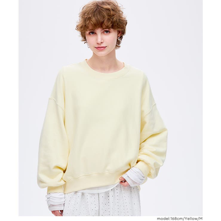 ［Yellow］ | 裏毛ボリュームシルエットスウェット | coca