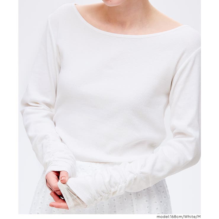 袖シャーリングレイヤードトップス | coca | 詳細画像12 