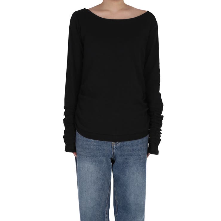 袖シャーリングレイヤードトップス | coca | 詳細画像4 