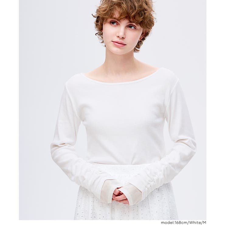 袖シャーリングレイヤードトップス | coca | 詳細画像7 