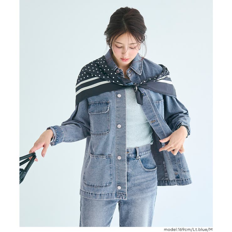 デニムカバーオールジャケット | coca | 詳細画像8 