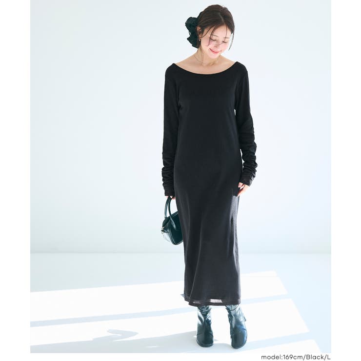 袖シャーリングレイヤードワンピース | coca | 詳細画像12 