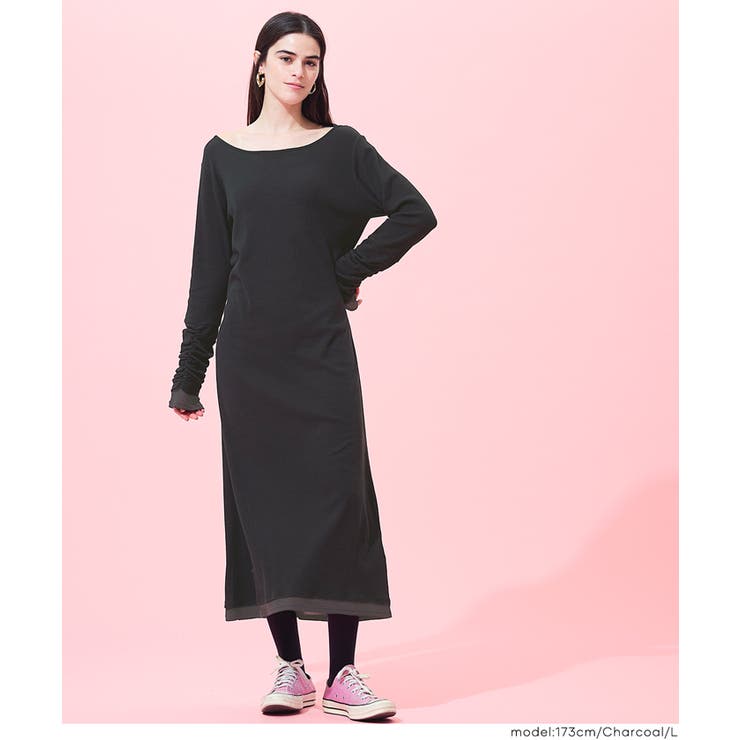 袖シャーリングレイヤードワンピース | coca | 詳細画像13 