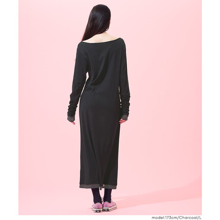 袖シャーリングレイヤードワンピース | coca | 詳細画像15 