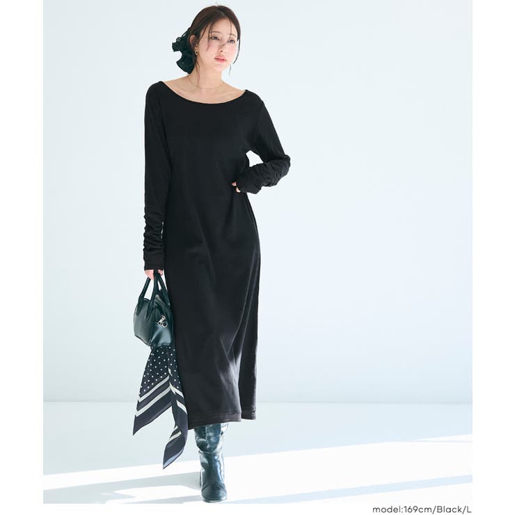 袖シャーリングレイヤードワンピース | coca | 詳細画像7 