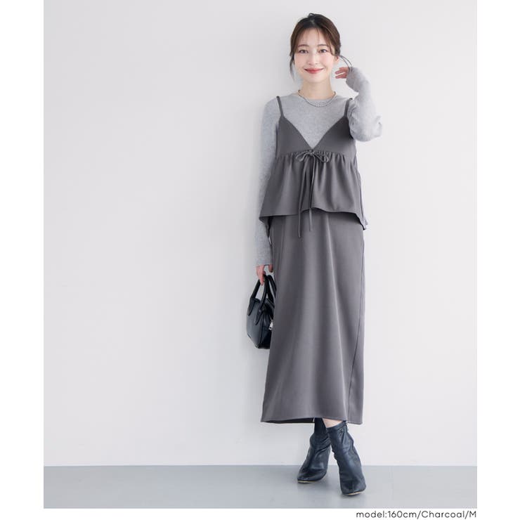 ペプラムキャミソールワンピース | coca | 詳細画像7 