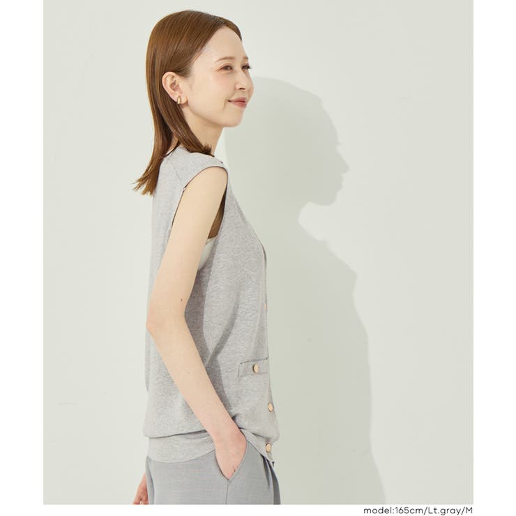 金ボタンベスト トップス | coca | 詳細画像8 