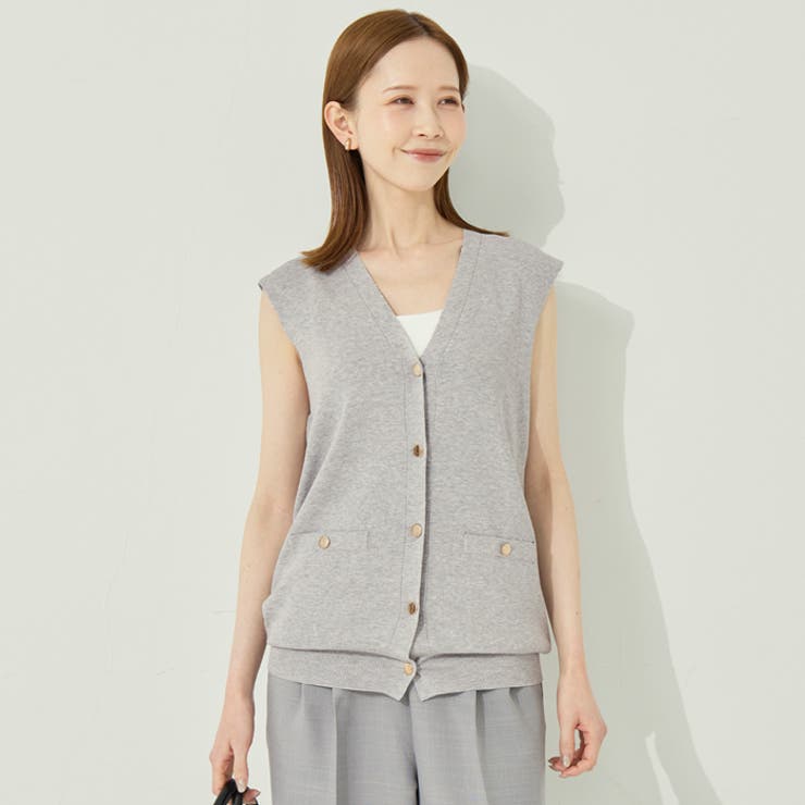 金ボタンベスト トップス | coca | 詳細画像1 