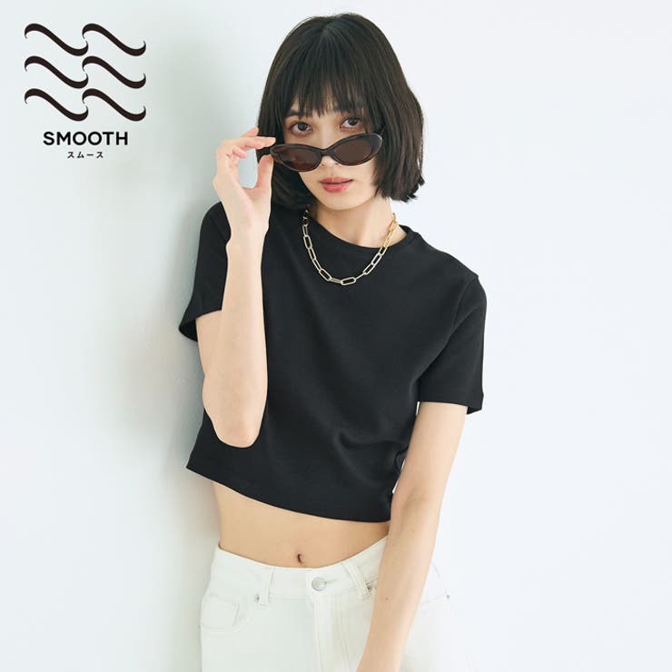〈４サイズ展開〉スムースコンパクトTシャツ | coca | 詳細画像1 