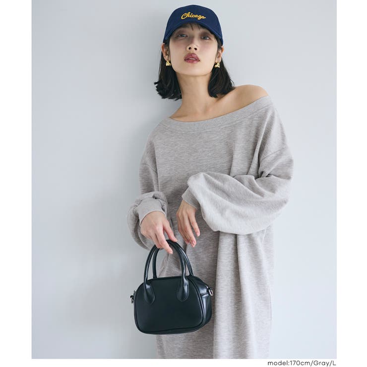 裏毛2wayオフショルダーワンピース | coca | 詳細画像10 